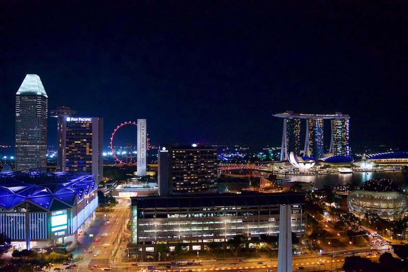 View From The Singapore Fairmont Penthouse Living Room