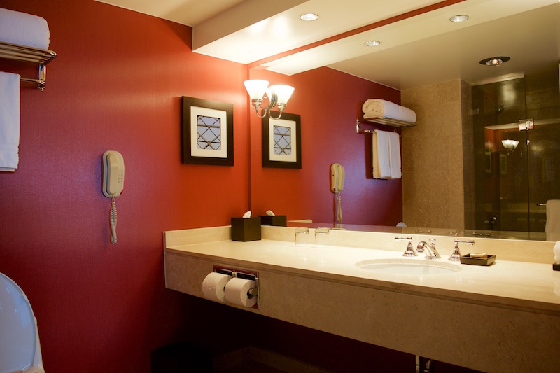 Huge Bathroom Counter With One Sink