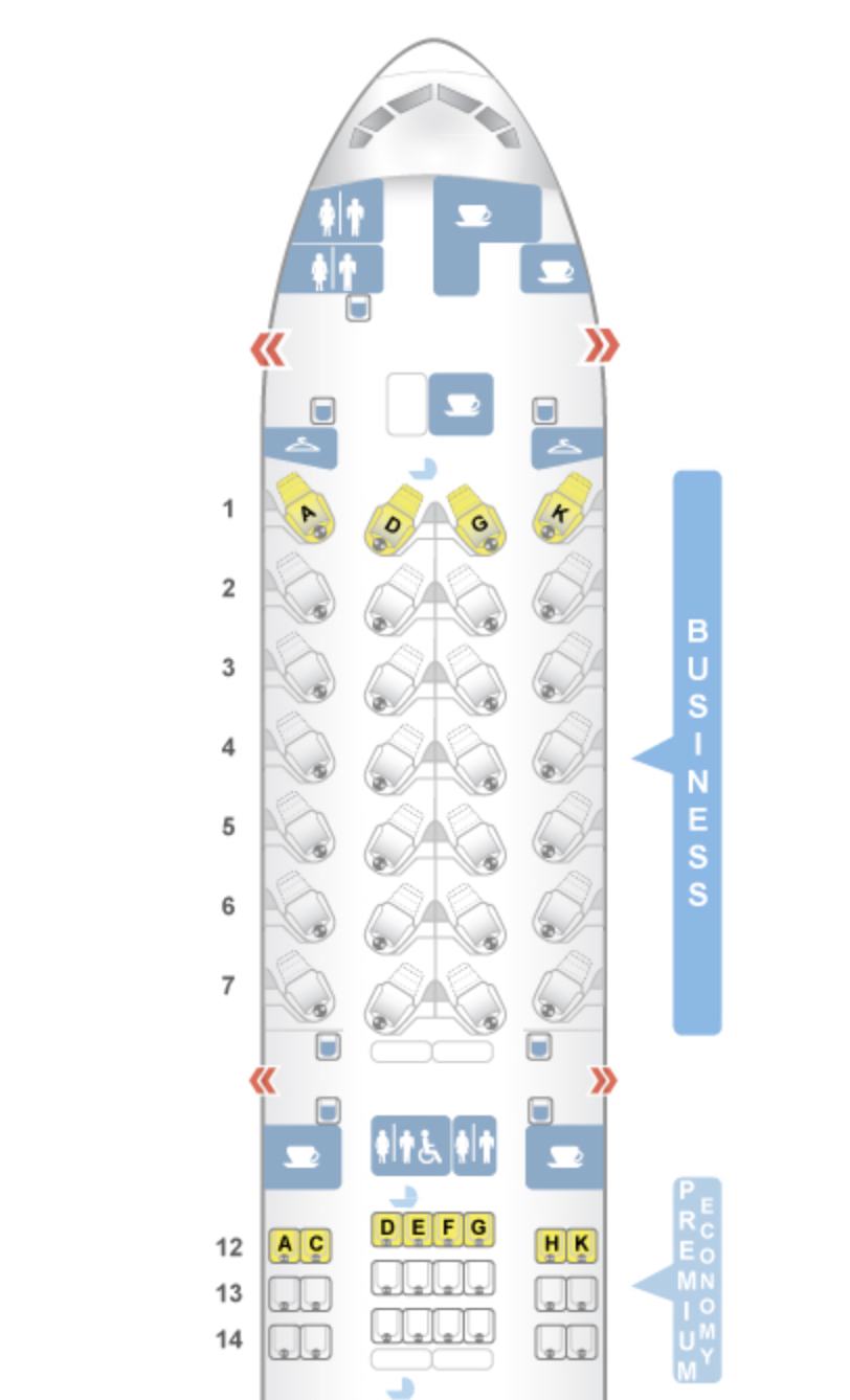 Seat 1A Was Great! No Bother Being Near The Lavatory!