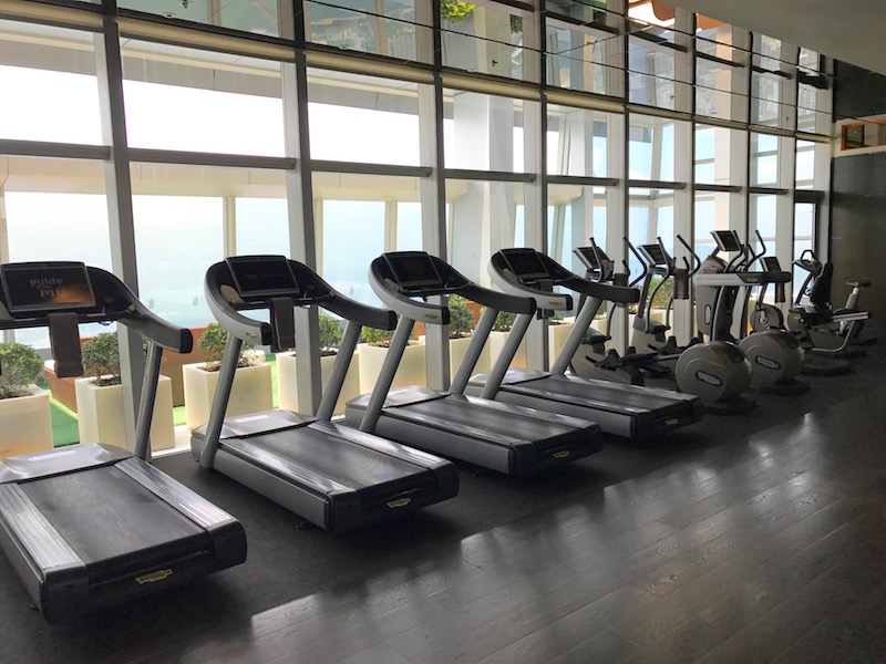 Treadmills Overlooking The Pool 