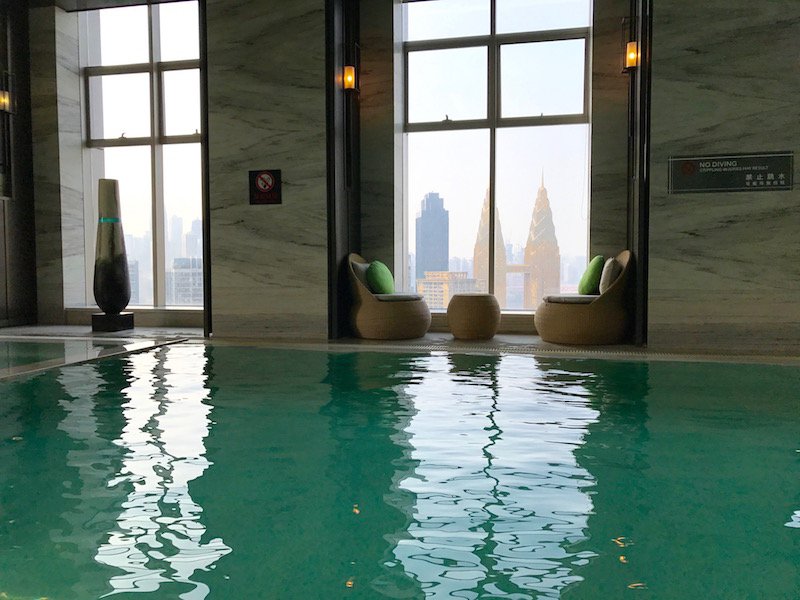 Nice Indoor Pool Overlooking The City 