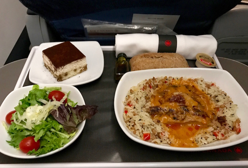 Business Class Dinner Service 