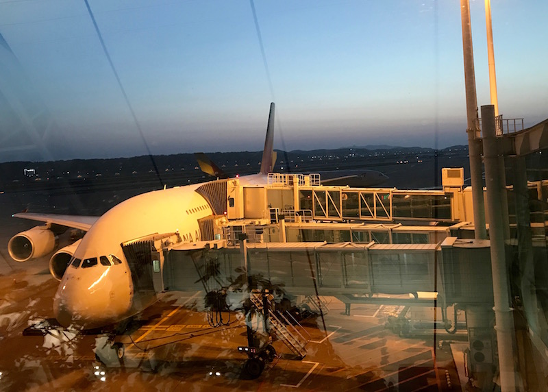 Asiana Airbus A380 Waiting At The Gate