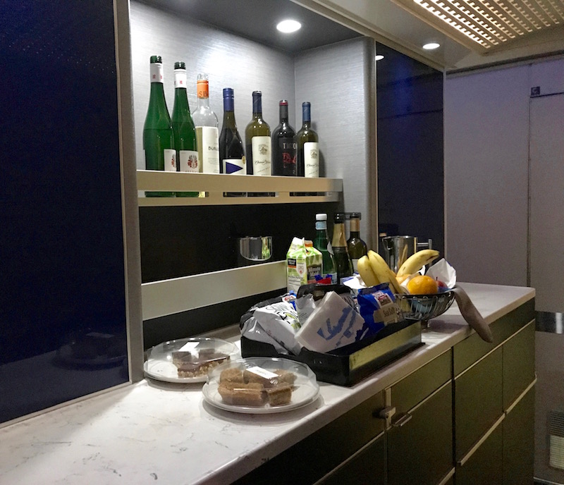 Mid-Flight Galley Bar Area 