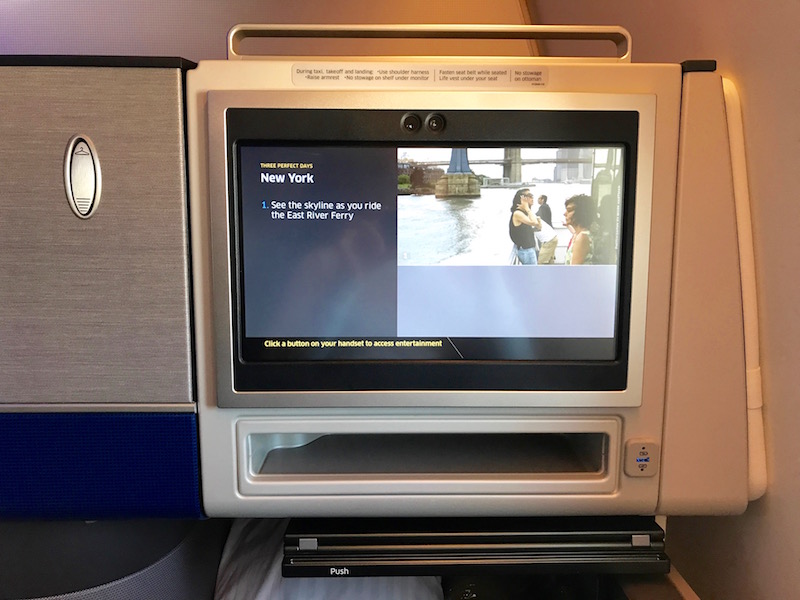 Nice, Crisp In-Flight Entertainment Monitor 