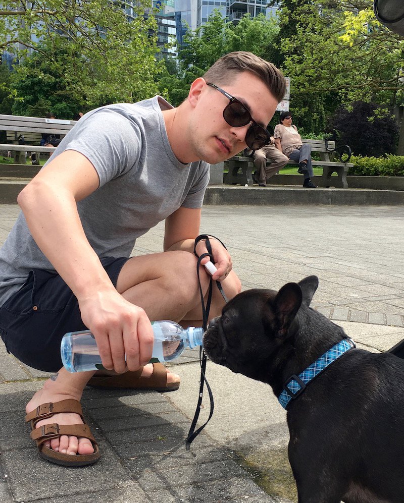 Pacific Rim Door Staff Always Willing To Provide Bottled Water For Your Canine Companion