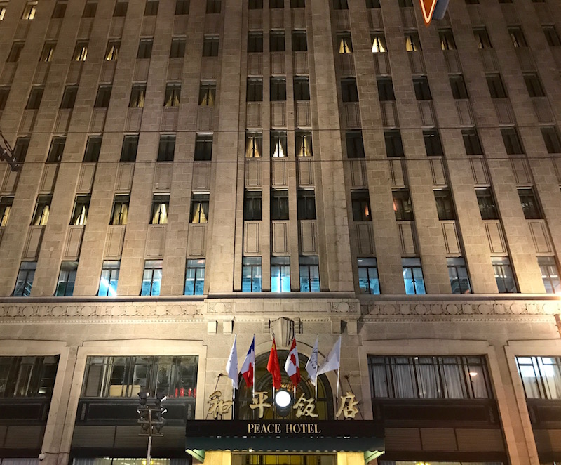 Fairmont Peace Hotel Shanghai Night Exterior 