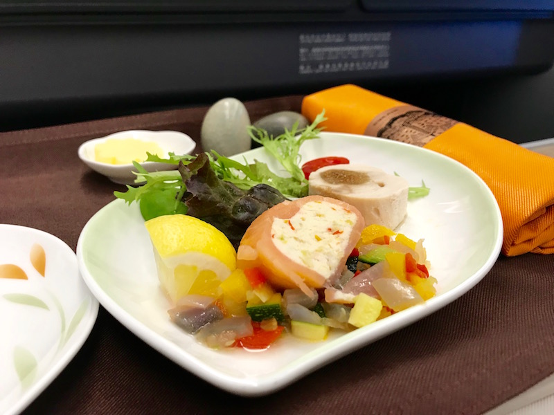 EVA Air Airbus A330 Business Class Appetizer