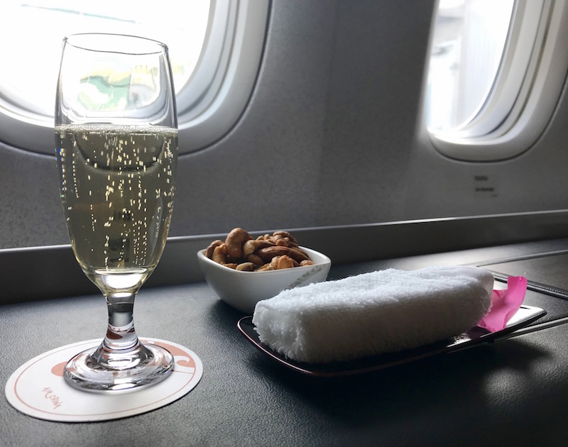 Pre-Departure Champagne And Nuts