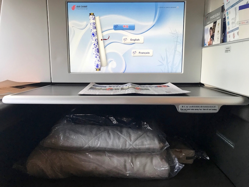 Air China First Class Bedding