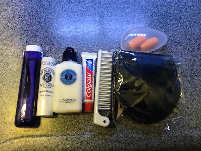 L'Occitane Amenity Kit Contents