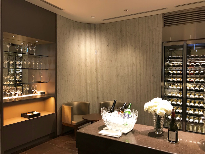 Japan Airlines First Class Champagne Bar