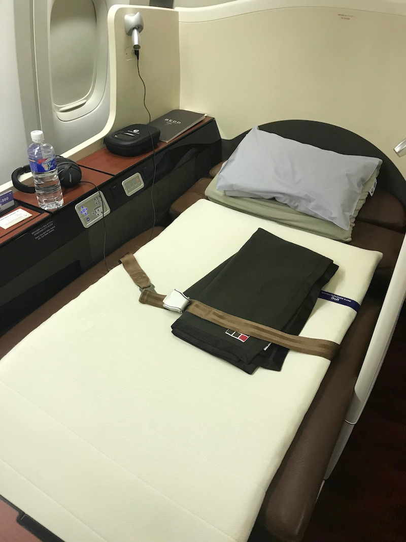 Japan Airlines First Class Bed