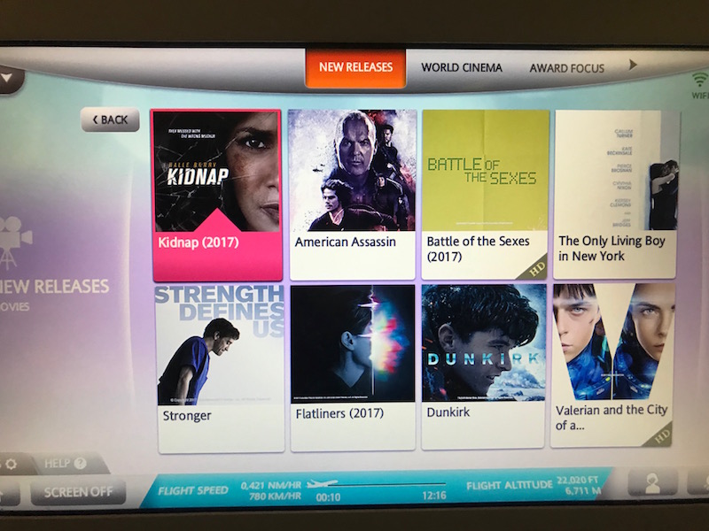 In-Flight Entertainment Selection