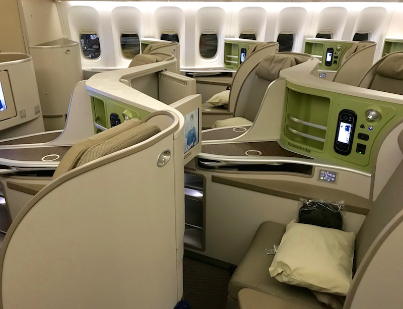 EVA Air Business Class Cabin