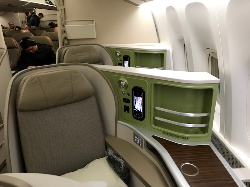 EVA Air Business Class Reverse Herringbone Seat