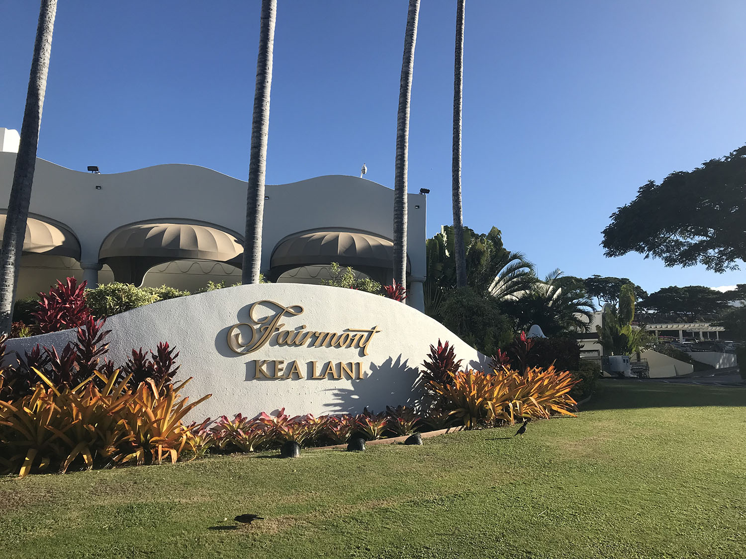 A beautiful morning outside the Fairmont Kea Lani in Waliea, Maui