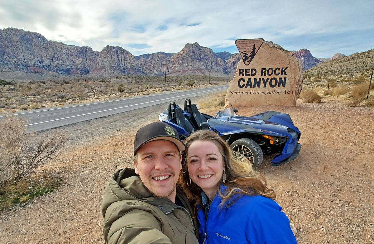 Enjoying the scenery at Red Rock Canyon, just 45 minutes from the Las Vegas Strip.