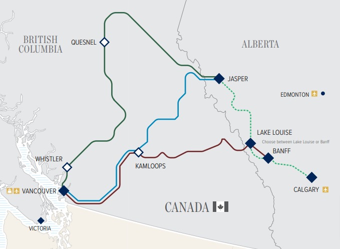 Rocky Mountaineer Routes